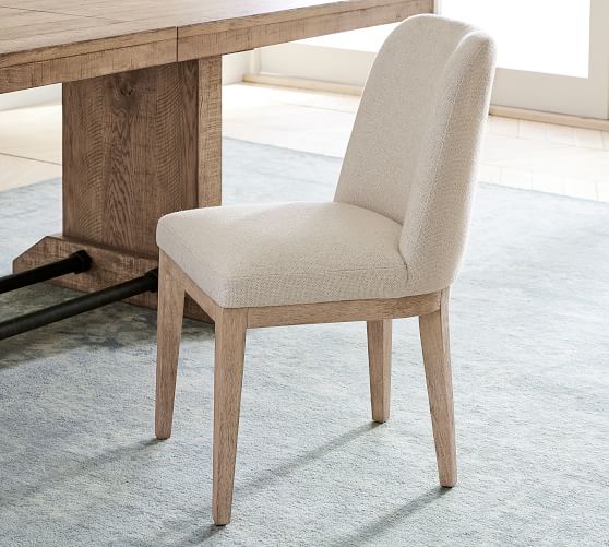 Layton Upholstered Dining Chair, Pottery Barn Tufted Dining Chair