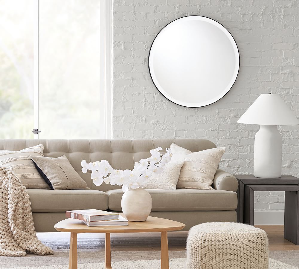 Madalyn Round Beveled Edge Wall Mirror 36" Pottery Barn