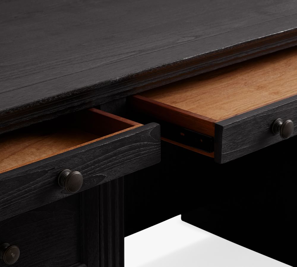 Livingston 75" Executive Desk with Drawers Pottery Barn