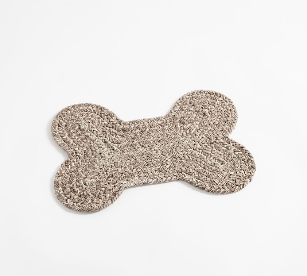 Woven Bone Shaped Pet Mat | Pottery Barn