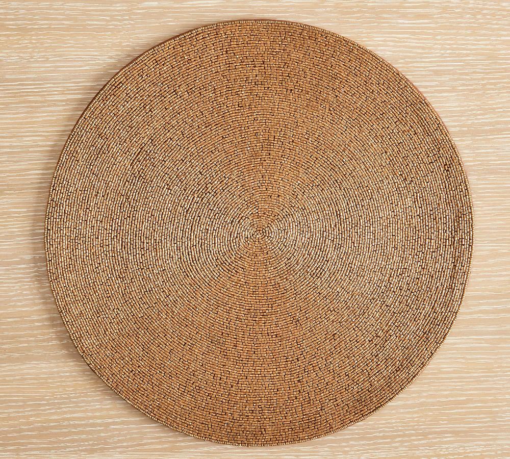 Beaded Cotton Round Placemat Pottery Barn