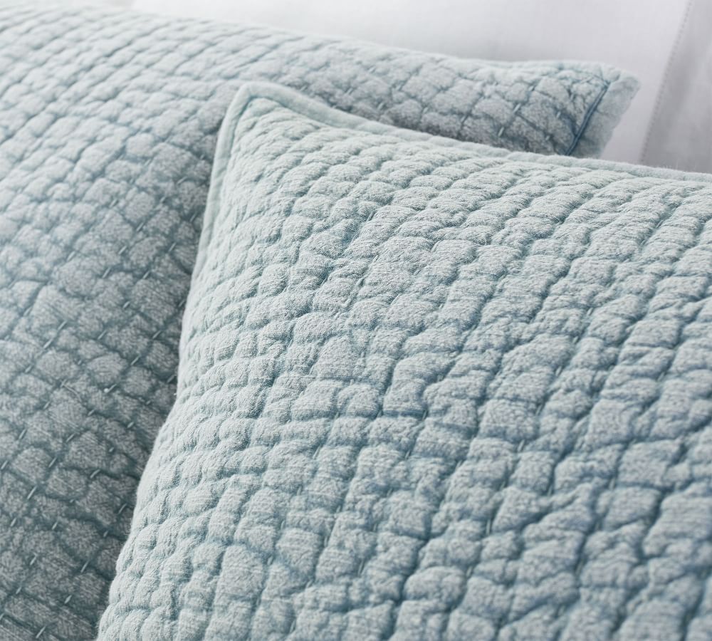 Stonewashed Pick-Stitch Quilt | Pottery Barn