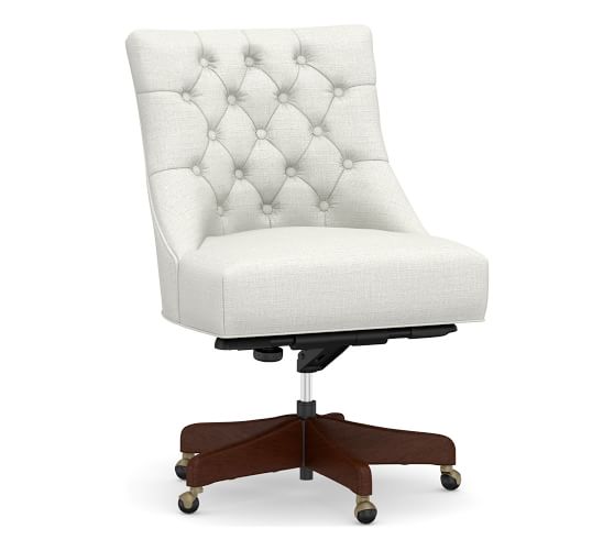 pottery barn white office chair