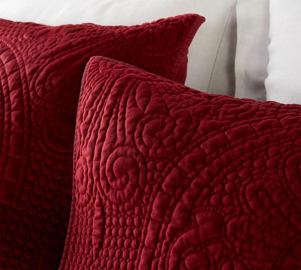 Velvet Medallion Quilt & Sham Velvet Bedding Pottery Barn