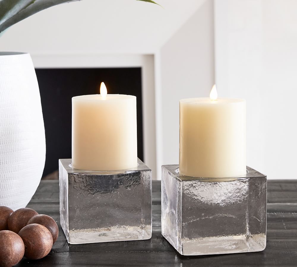 Premium Flickering Flameless Wax Pillar Candles Pottery Barn
