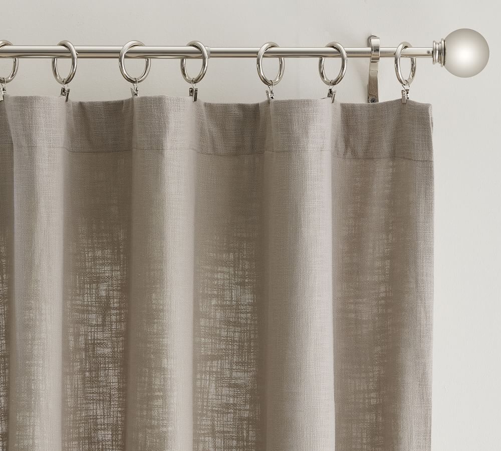 Seaton Textured Cotton Curtain | Pottery Barn