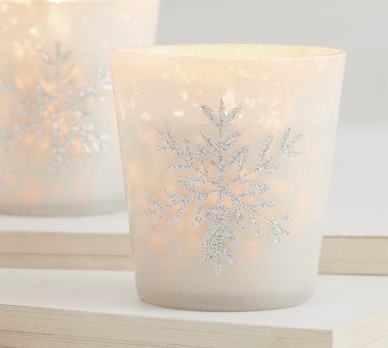 snowflake candle
