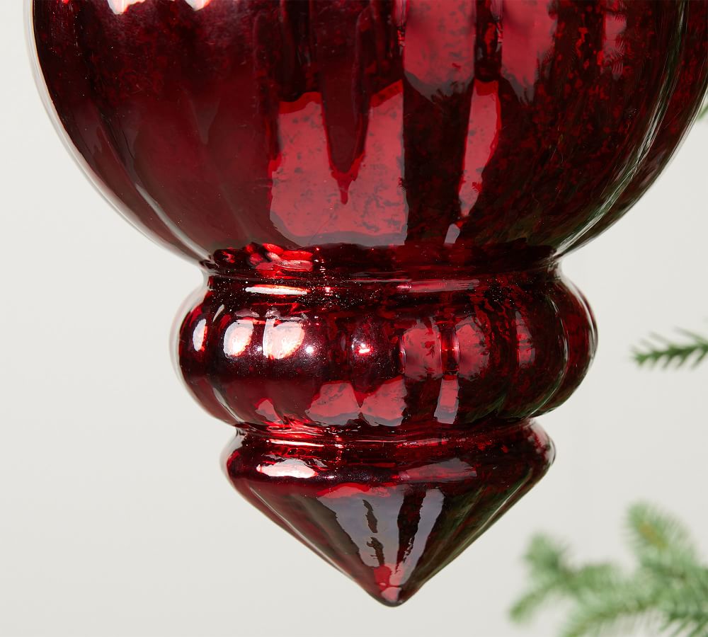 Oversized Red Mercury Glass Christmas Ornaments Pottery Barn