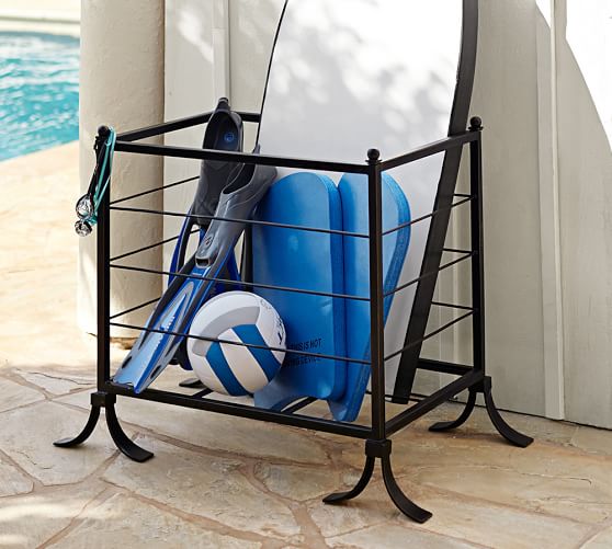 pool float storage bin