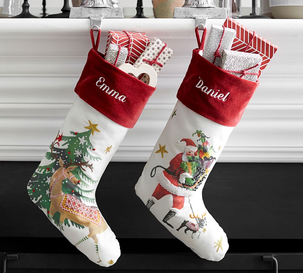 Pottery Barn Denver Personalized Stockings NWT 