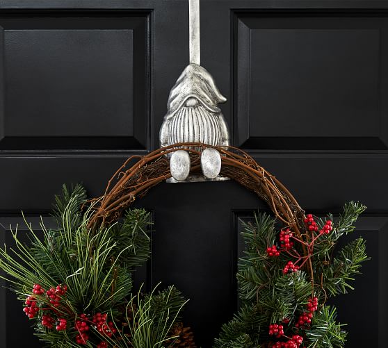 Pewter Gnome Indoor/Outdoor Wreath Hanger