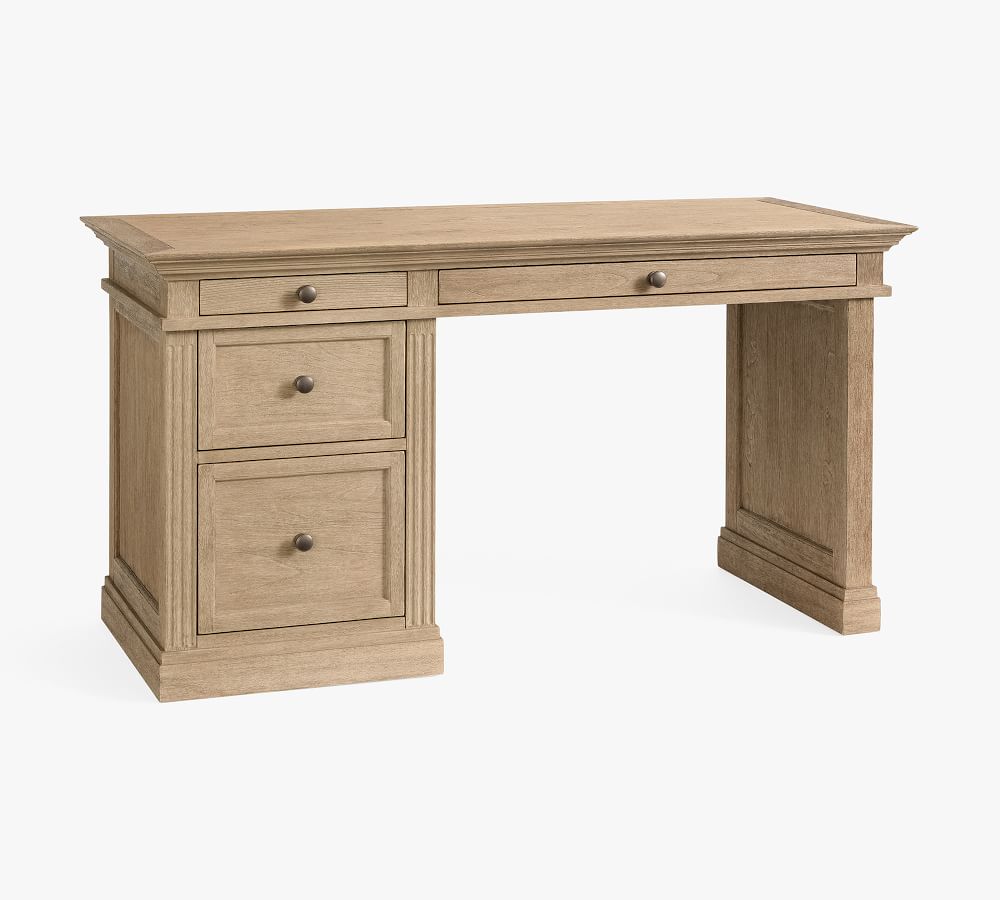 Livingston 57" Writing Desk with Drawers Pottery Barn