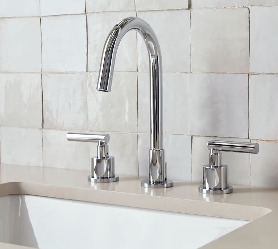 Linden Lever Handle Widespread Bathroom Sink Faucet Pottery Barn - Polished Nickel Widespread Bathroom Sink Faucet Cartridge