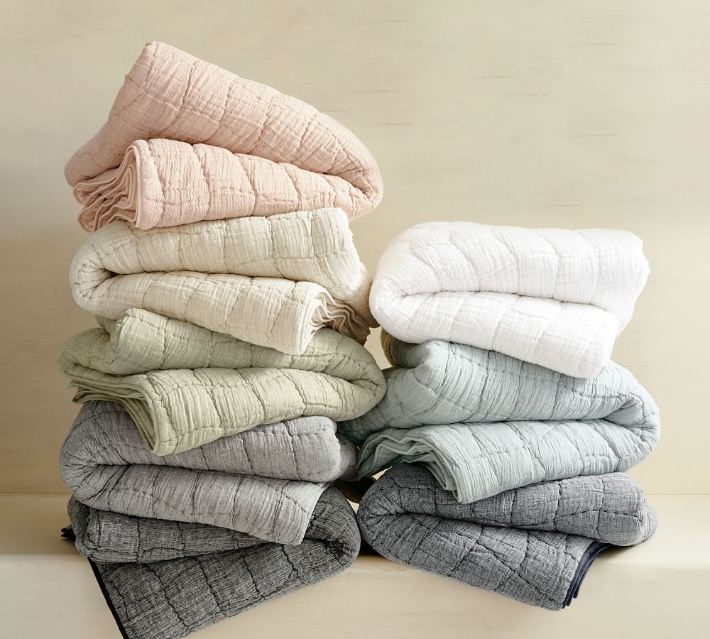 Cloud Linen Handcrafted Quilt Pottery Barn