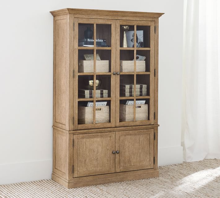 Livingston 48.5" X 73.5" Glass Cabinet | Pottery Barn