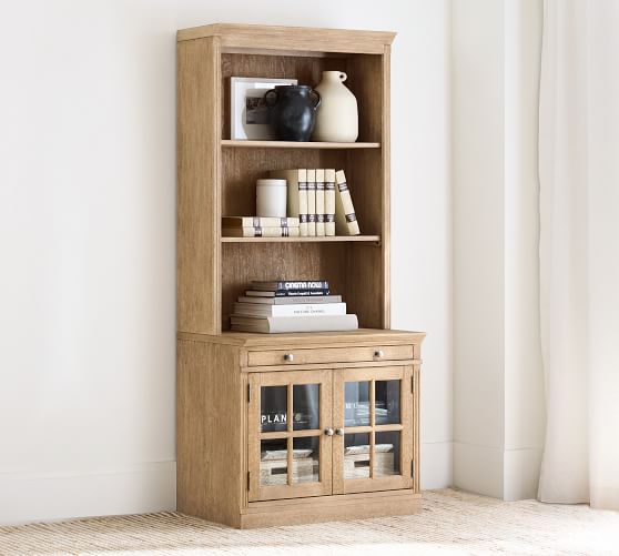 Livingston 35 X 81 Bookcase Pottery, Better Homes And Gardens Crossmill Bookcase With Doors Multiple Finishes