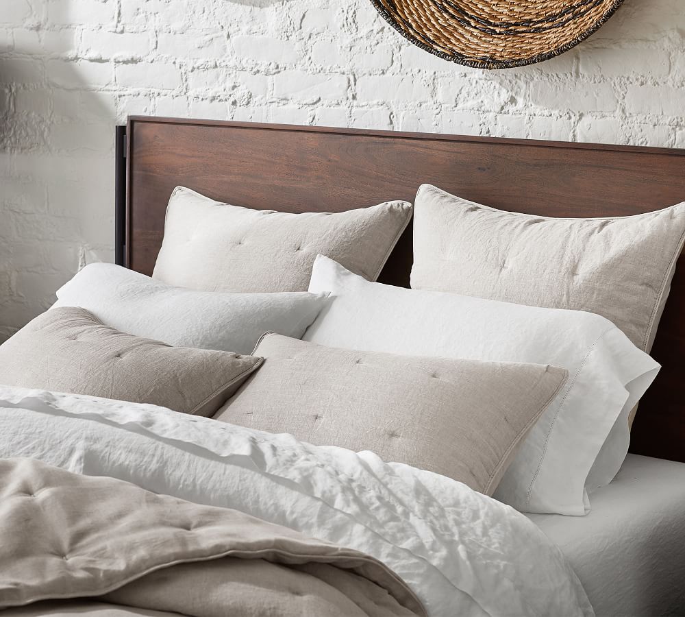 Belgian Flax Linen Comforter White Pottery Barn