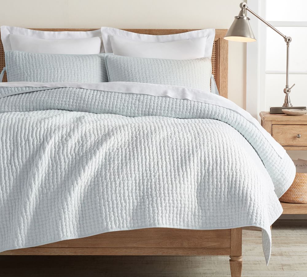 Pick-Stitch Handcrafted Quilted Pillow Sham | Pottery Barn