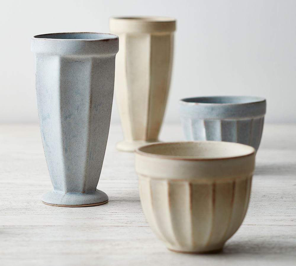 Mendocino Handcrafted Stoneware Ice Cream Float Cups Set of 4