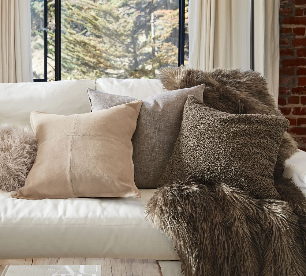 Luxe Faux Fur Throw Pottery Barn