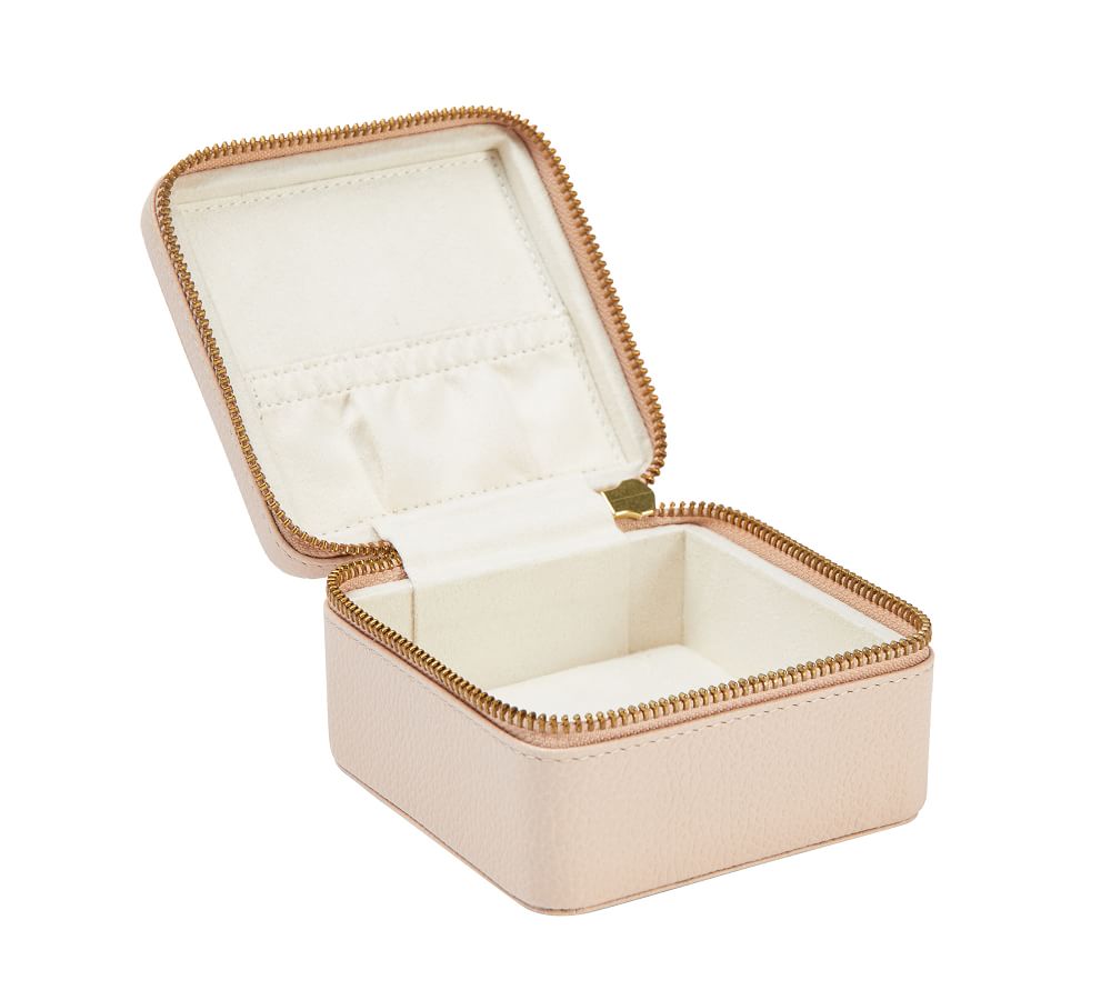 Quinn Leather Petite Travel Box, Foil Debossed 