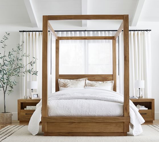 Oakleigh Canopy Bed Pottery Barn, California King Canopy Bed Wood Frame
