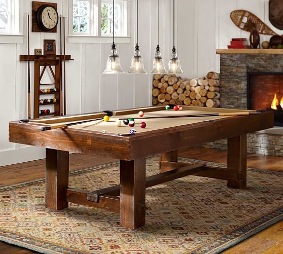 Benchwright Pool Table Pottery Barn, Plexiglass Pool Table Cover