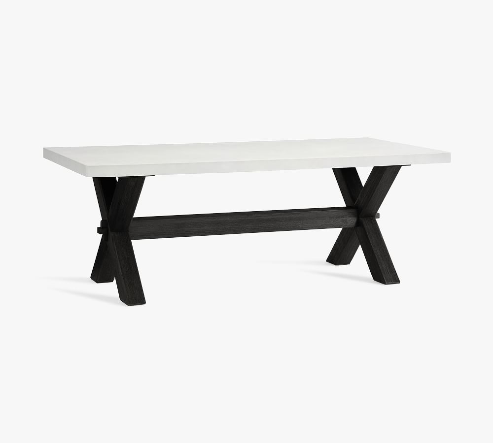 Abbott Indoor/Outdoor Concrete & FSC® Acacia Rectangular Coffee Table