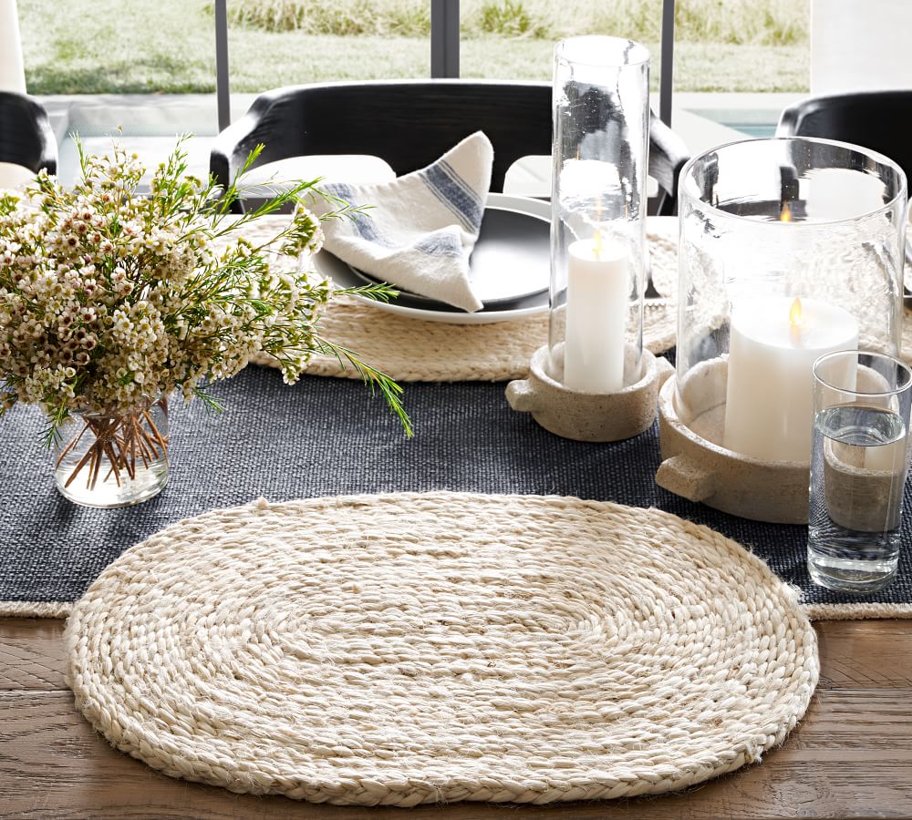 7 Ways to Set a Table With Natural Fiber Placemats - Calypso in