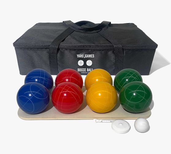 Complete Deluxe Bocce SetBocce Ball Set with Measuring Tape and Carry Bag 