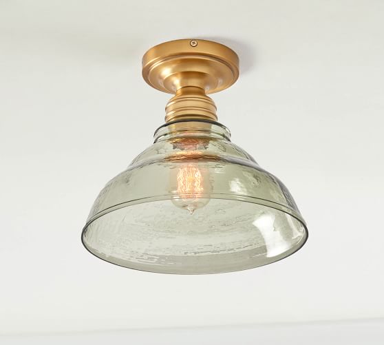 Vintage Glass Flush Mount Pottery Barn - Vintage Glass Flush Mount Ceiling Light