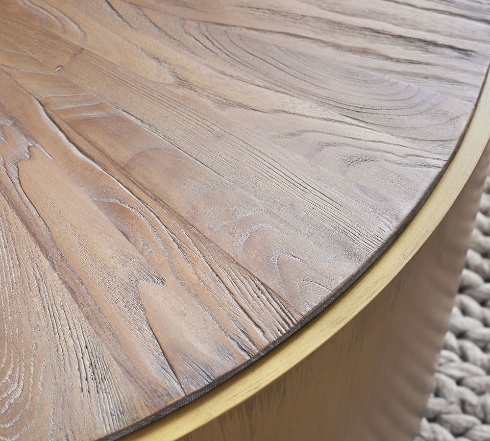 Brockton 39.5" Round Reclaimed Wood Coffee Table Pottery Barn