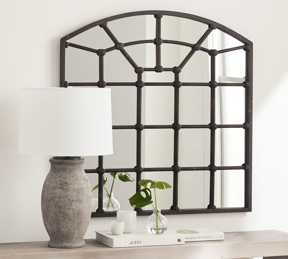 Arched Iron Mirror 