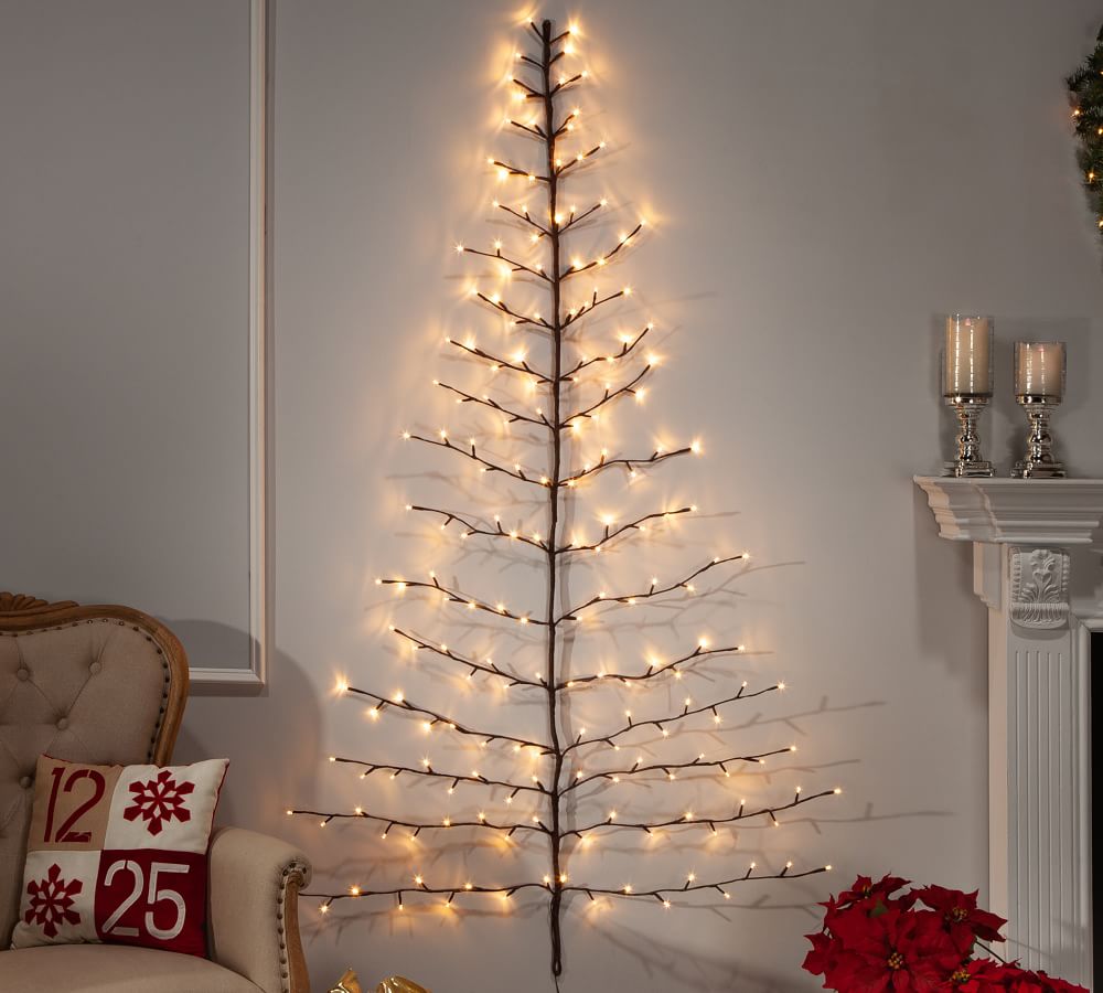 Light Up LED Tree Shaped Wall Decor Pottery Barn