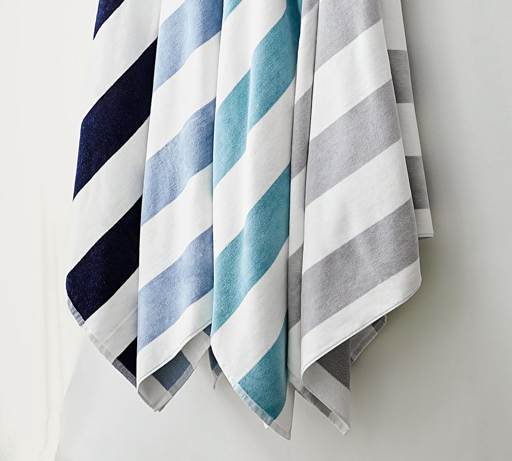 Classic Awning Striped Beach Towel Pottery Barn