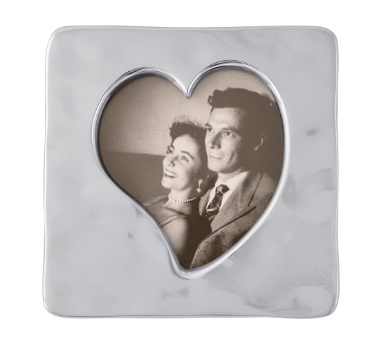 Photo Frame Silver Plated Heart 3x3 