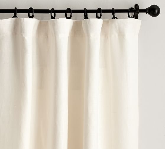 off white linen blackout curtains