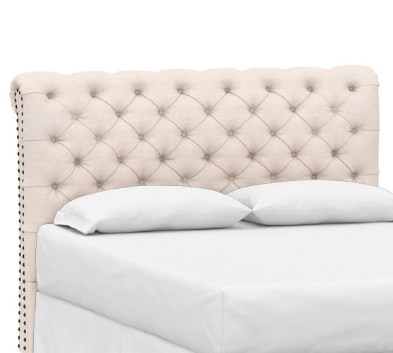 Chesterfield Tufted Upholstered, How To Change Upholstery On Headboard