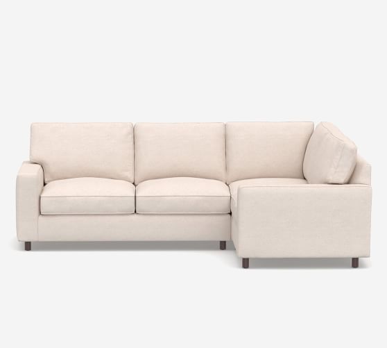 PB Comfort Square Arm Upholstered 3-Piece Sectional | Pottery Barn