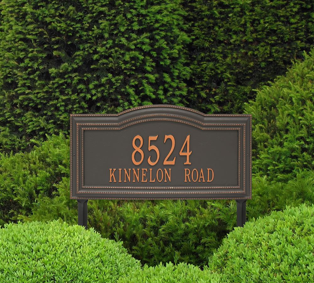 Arbor Grande Address Lawn Plaques Pottery Barn