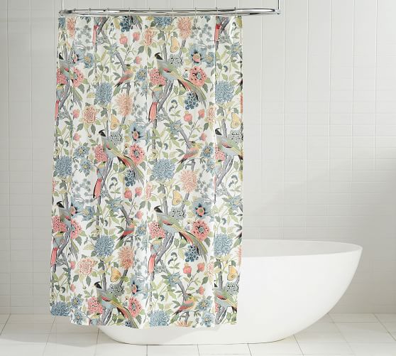 Bloom Shower Curtain Pottery Barn, What Size Shower Curtain For Travel Trailer