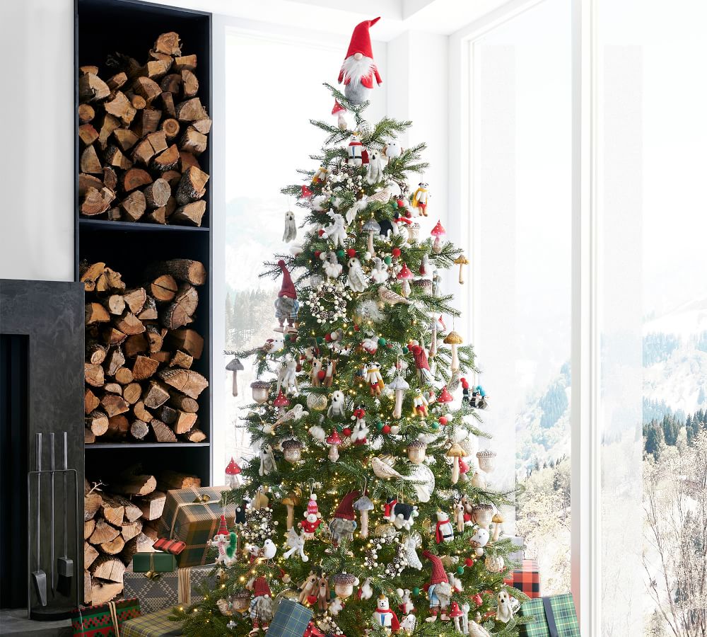 Pre-Lit Portland Pine Artificial Christmas Trees | Pottery Barn