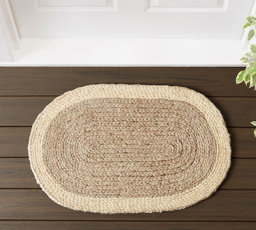 Braided Oval Natural Fiber Doormat Pottery Barn