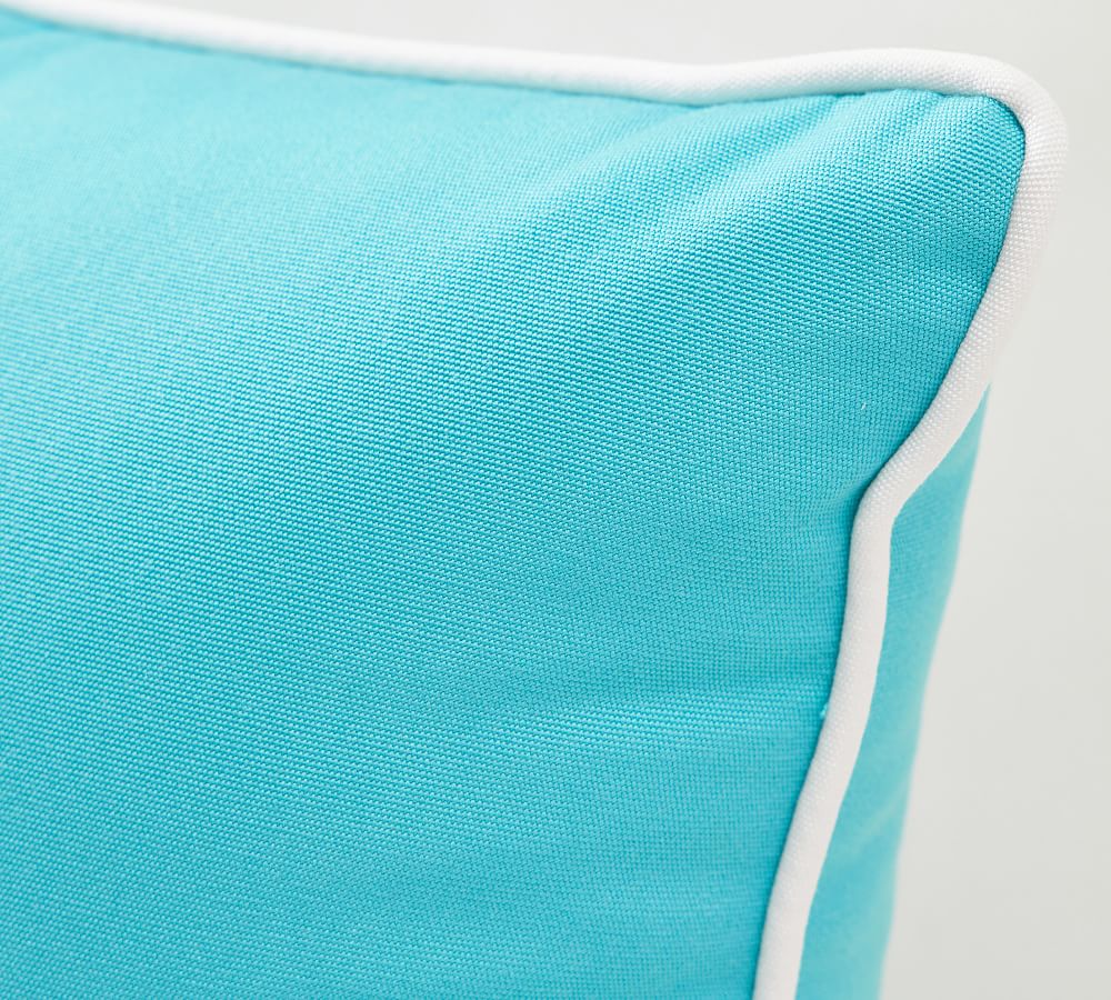 Sunbrella® Contrast Piped Solid Indoor/Outdoor Pillows Pottery Barn