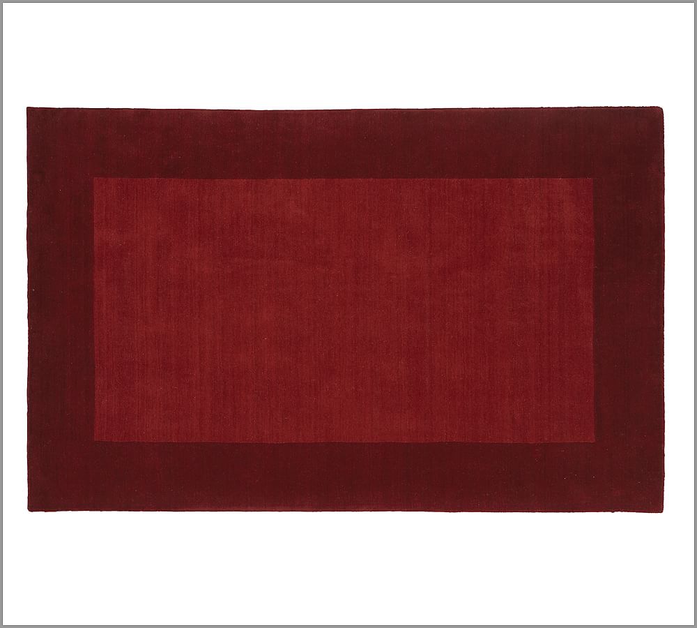 Henley Handcrafted Wool Rug Cranberry Pottery Barn