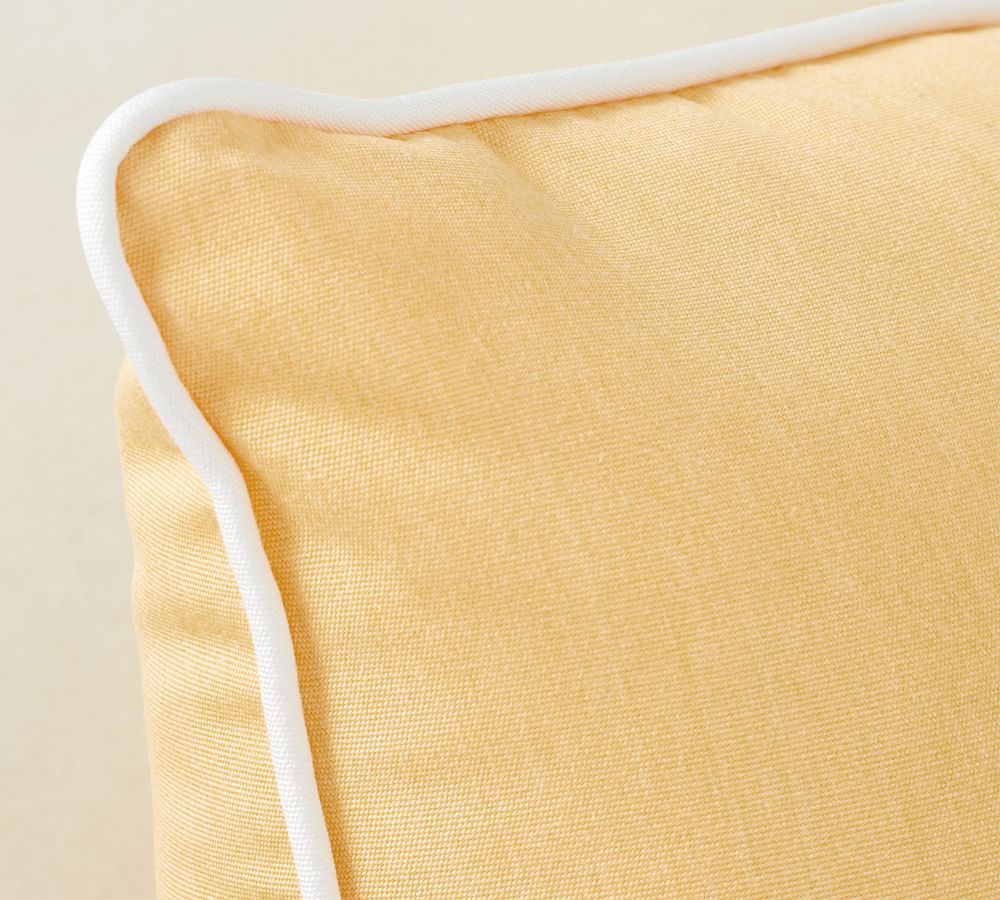 Sunbrella® Contrast Piped Solid Indoor/Outdoor Pillows Pottery Barn