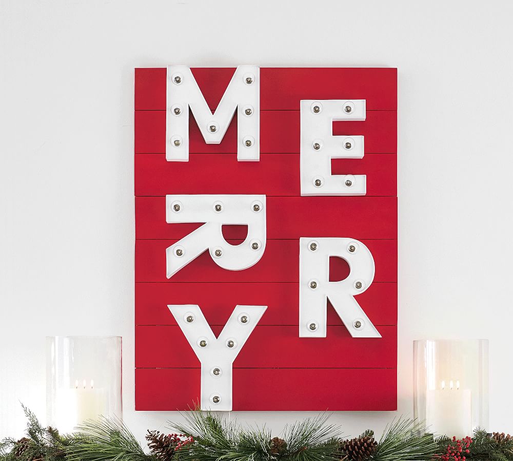 Marquee Merry Sign | Pottery Barn