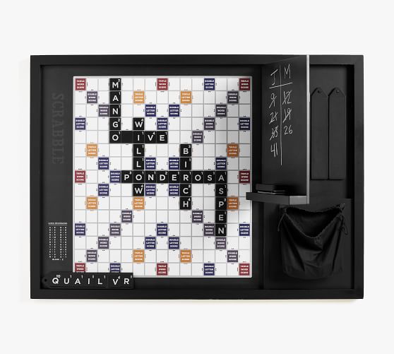 Oversized Wooden Scrabble Wall Game Pottery Barn - Wall Mounted Crossword Puzzles