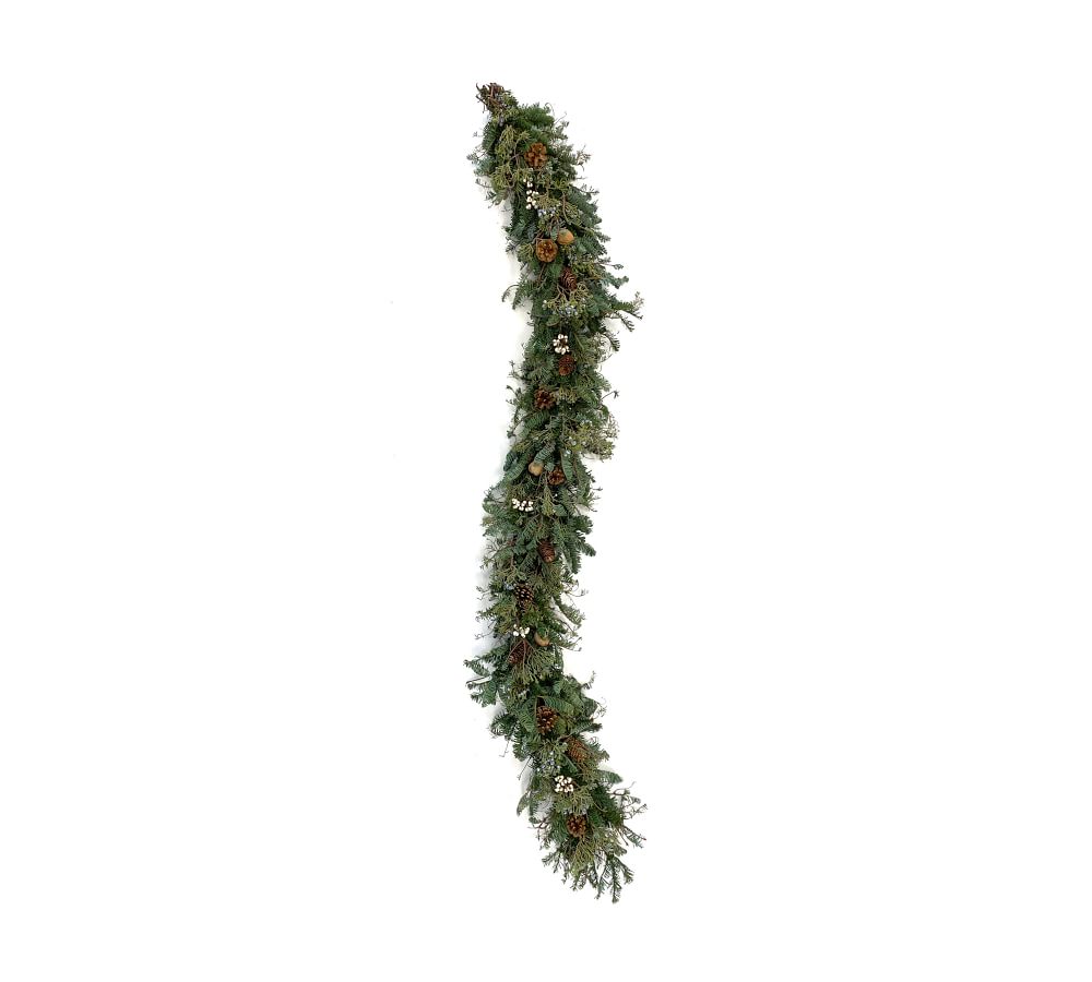 Fresh Juniper, Pinecone & Tallow Berry Garland 6' Pottery Barn