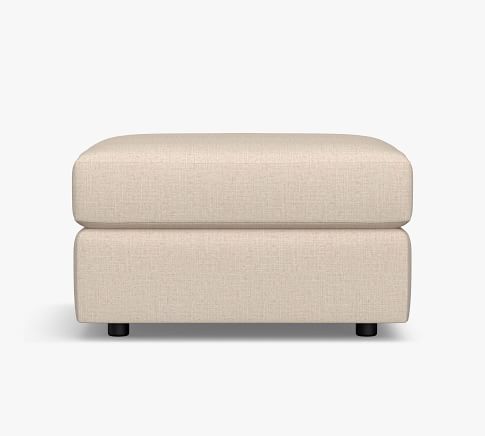 Jake Modular Leather Ottoman | Pottery Barn